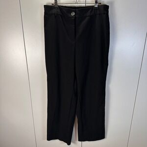 Haver & Blair London Womens Large Black Wide Leg Crop‎ Pants Chic Minimalist